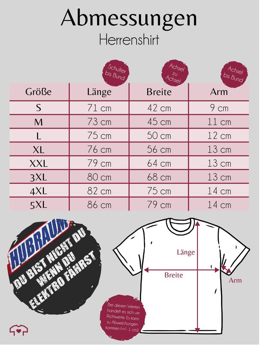 Shirtracer Hubraum - du bist nicht du, wenn du Elektro fährst Shirts & Mehr Shirtracer Weihnachtsangebot