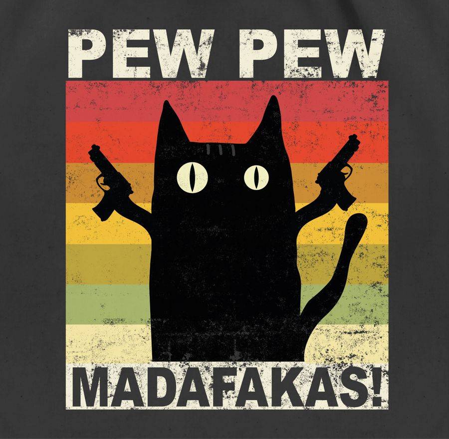 Shirtracer Pew Pew Madafakas Katze Vintage hell Shirts & Mehr Shirtracer Sonderangebote