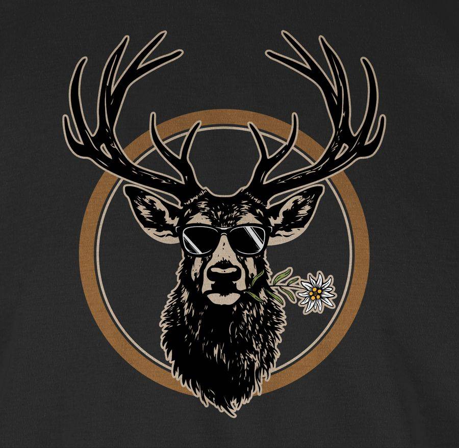 Shirtracer Cooler Hirsch Hirschgeweih Jäger Shirts & Mehr Shirtracer VIP-Rabatte