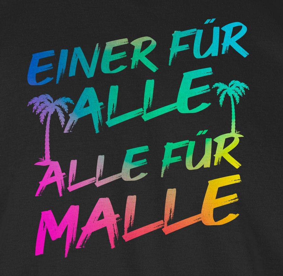 Shirtracer Malle für Alle - Einer für alle Alle für Malle: Tshirt Turnbeutel Shirtracer Super Sparpreis