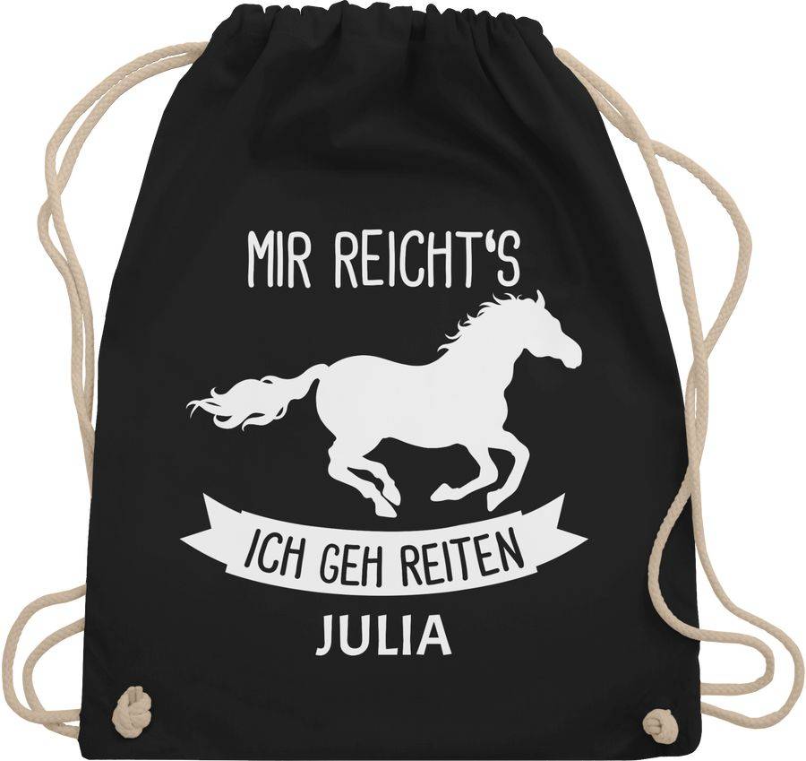 Shirtracer Mir reichts ich geh reiten: T-Shirt Turnbeutel Shirtracer Wochenangebot