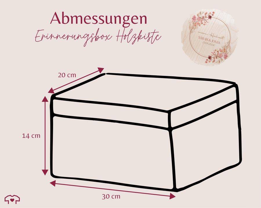 Shirtracer Unsere Hochzeit Erinnerungsbox Hochzeitskiste Erinnerungen Shirtracer Online