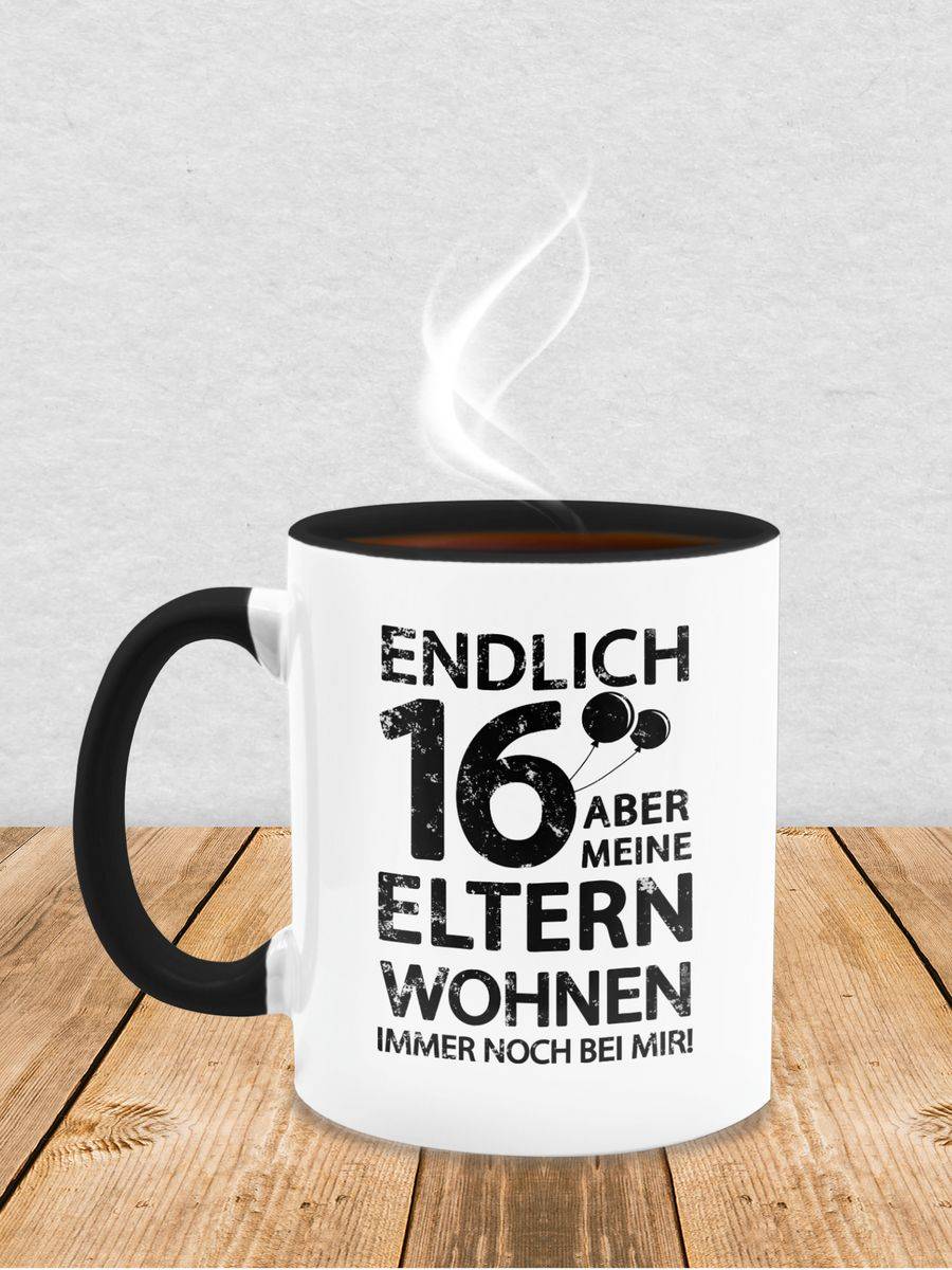 Shirtracer Endlich sechzehn aber meine Eltern wohnen immer noch bei mir! schwarz: T-Shirt T Shirtracer Günstiger Verkauf