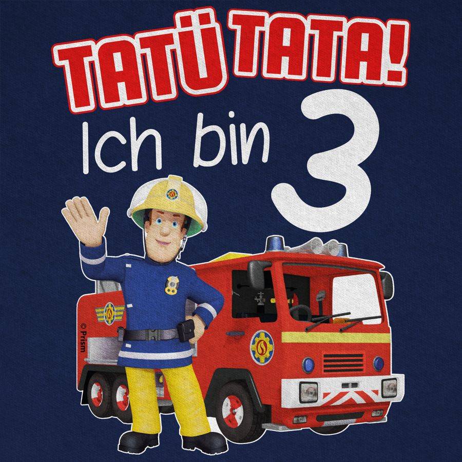 Shirtracer Tatü Tata! Ich bin 3 - rot: Tshirt Turnbeutel Shirtracer Jubiläumsangebot