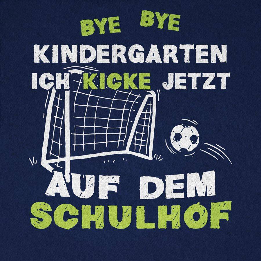 Shirtracer Bye Bye Kindergarten Einschulung Fußball Shirts & Mehr Shirtracer Neuheiten