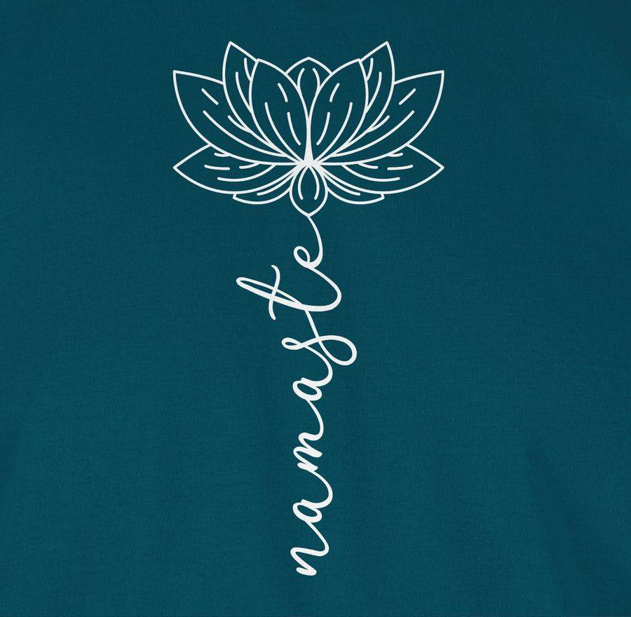 Shirtracer Namaste Lotusblüte weiß: Tshirt Rucksack Shirtracer Begrenzt auf 3 Tage