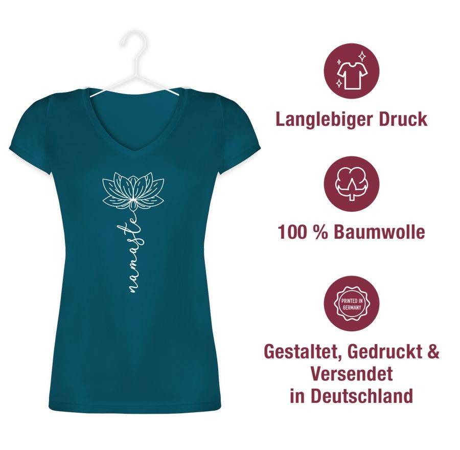 Shirtracer Namaste Lotusblüte weiß: Tshirt Rucksack Shirtracer Begrenzt auf 3 Tage