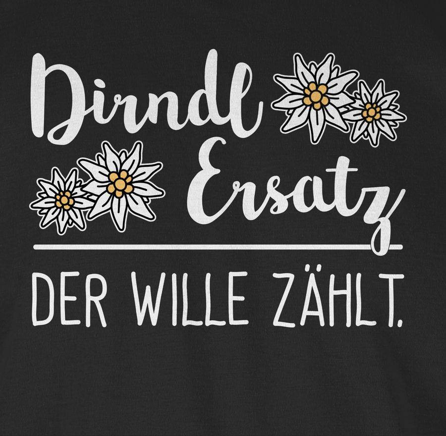 Shirtracer Dirndl Ersatz der Wille zählt - weiß Shirts & Mehr Shirtracer 2025