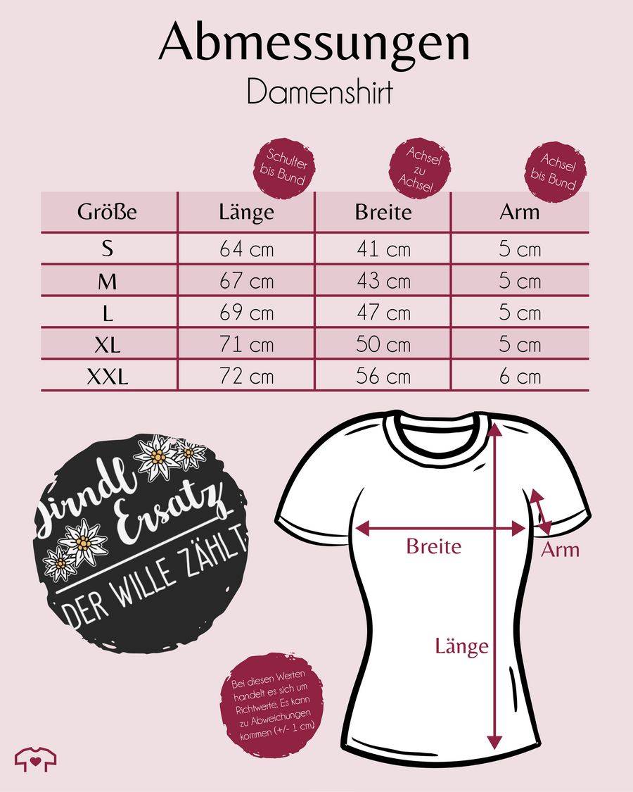 Shirtracer Dirndl Ersatz der Wille zählt - weiß Shirts & Mehr Shirtracer 2025