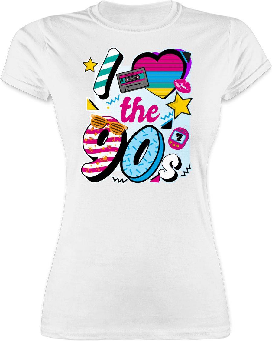 Shirtracer I love the 90s bunt: T-Shirt Turnbeutel Shirtracer Hotsell