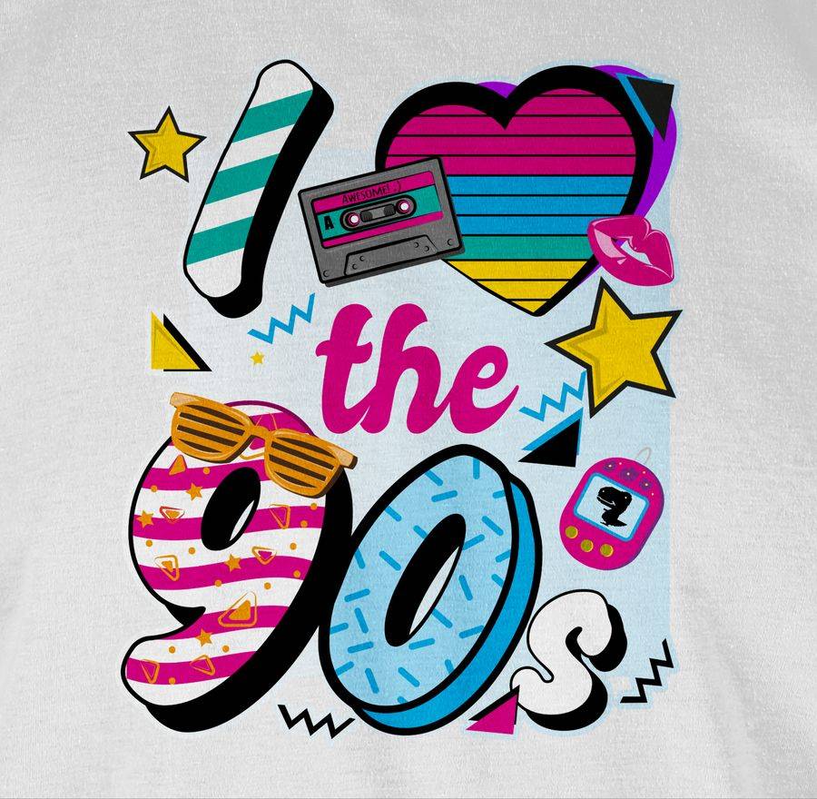 Shirtracer I love the 90s bunt: T-Shirt Turnbeutel Shirtracer Hotsell