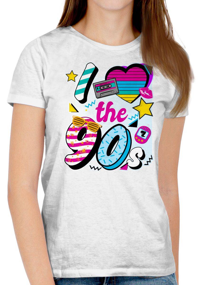 Shirtracer I love the 90s bunt: T-Shirt Turnbeutel Shirtracer Hotsell