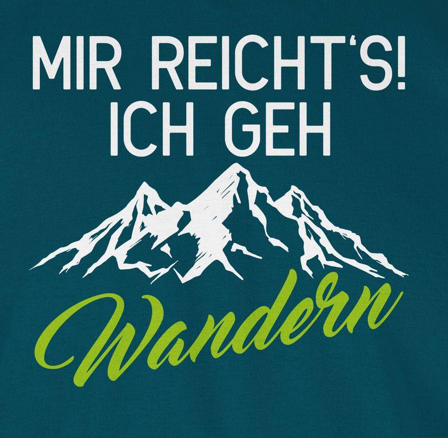 Shirtracer Mir reichts ich geh wandern weiß/grün: T-Shirt Rucksack Shirtracer Meist gekauft