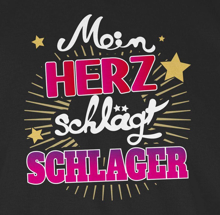 Shirtracer Mein Herz Schlager - weiß Shirts & Mehr Shirtracer Blitzverkäufe