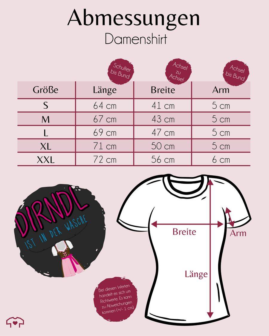 Shirtracer Mein Dirndl ist in der Wäsche Shirts & Mehr Shirtracer Fabrik Onlineshop