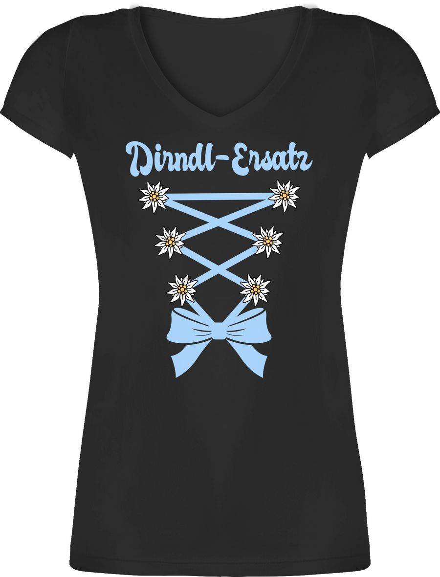 Shirtracer Dirndl-Ersatz Korsage - hellblau: Tshirt Gym Bag Shirtracer Osterangebot