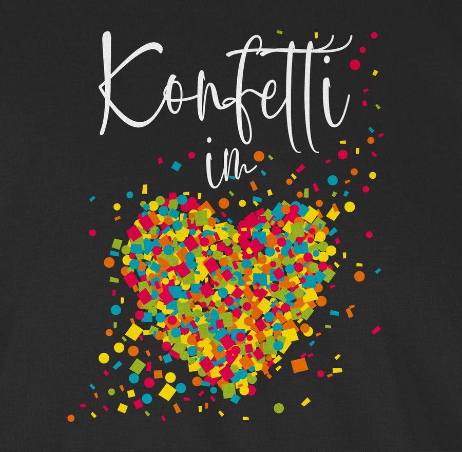 Shirtracer Konfetti im Herzen Kalligrafie - weiß Shirts & Mehr Shirtracer Jubiläumsangebot