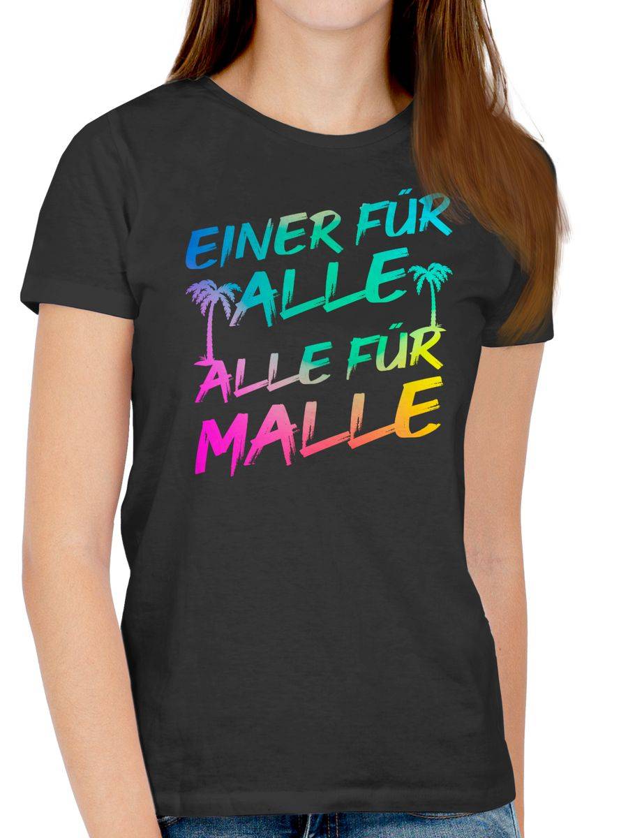 Shirtracer Malle für Alle - Einer für alle Alle für Malle: Tshirt Turnbeutel Shirtracer Große Rabatte