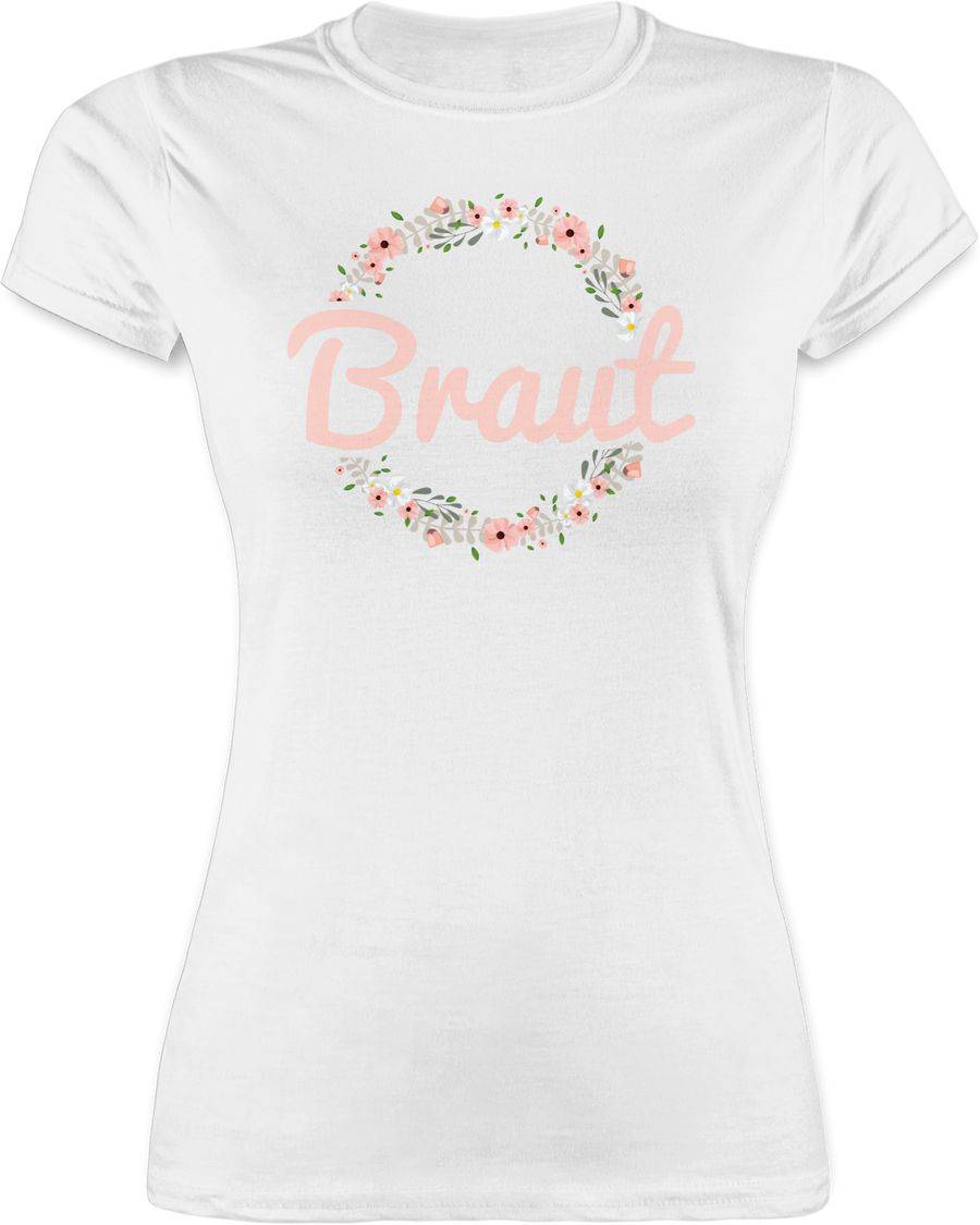 Shirtracer Braut Blumenkranz rosa Shirts & Mehr Shirtracer Sonderangebote