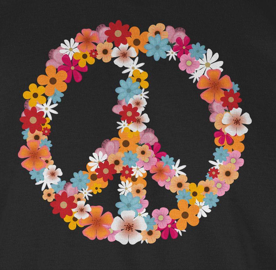 Shirtracer Peace Flower Power: T-Shirt Turnbeutel Shirtracer Riesige Ersparnisse