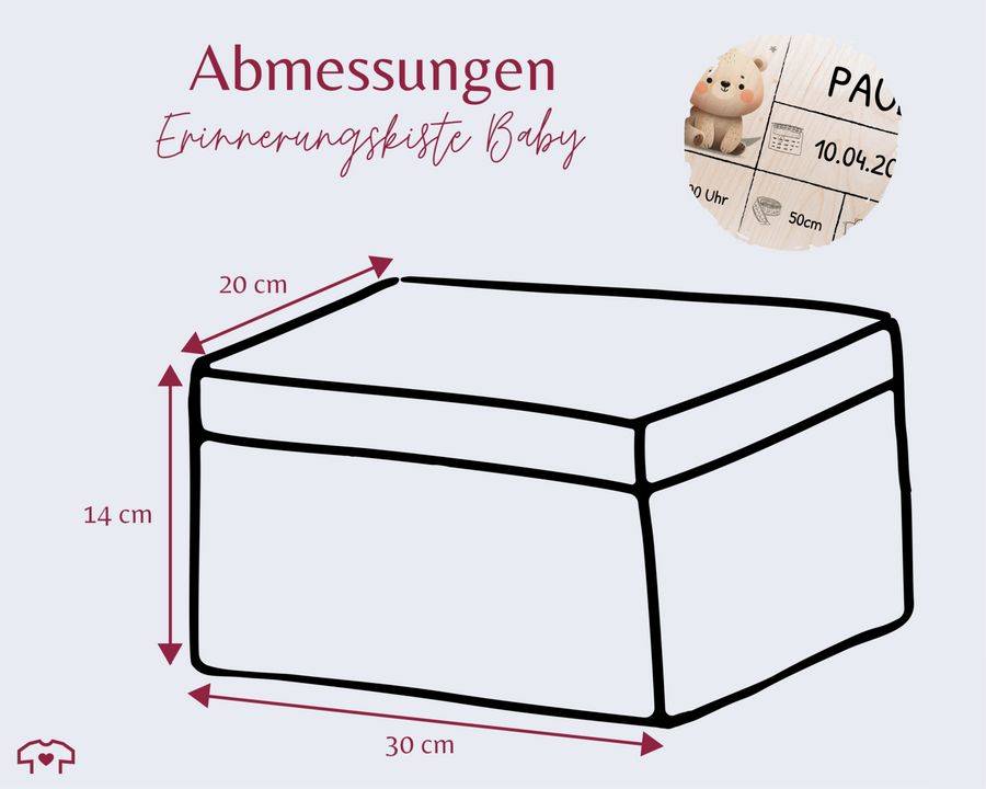 Shirtracer Holzkiste zur Geburt Baby Personalisierte mit Bär Baby Erinnerungsbox Geschenk zur Geburt Shirtracer Wochenangebot