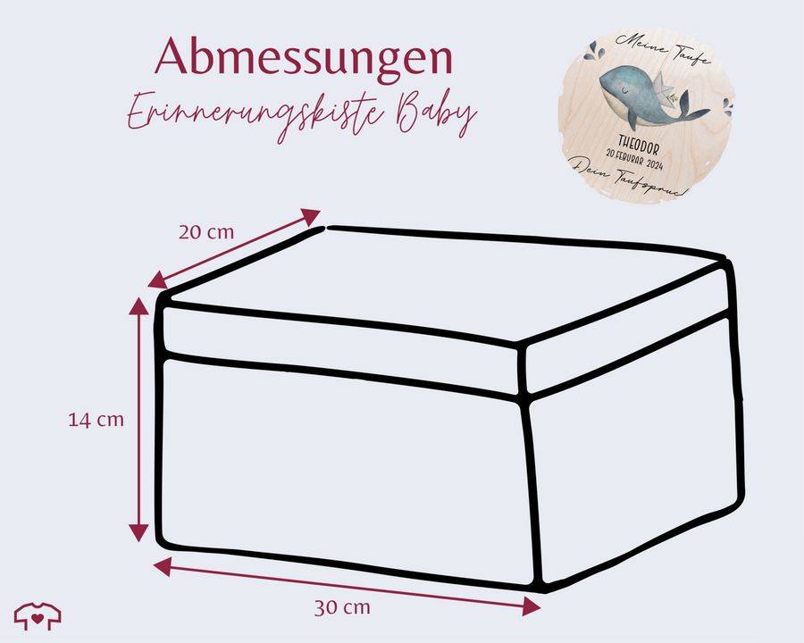 Shirtracer Meine Taufe Wunschtext mit Wal und Name Taufe Erinnerungsbox Taufgeschenk Erinnerungen an die Taufe Shirtracer Bis zu 55% Rabatt