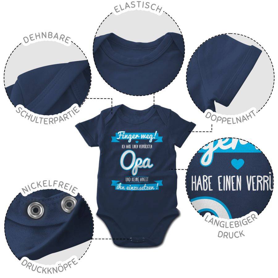 Shirtracer Ich habe einen verrückten Opa blau Shirts & Mehr Shirtracer Online