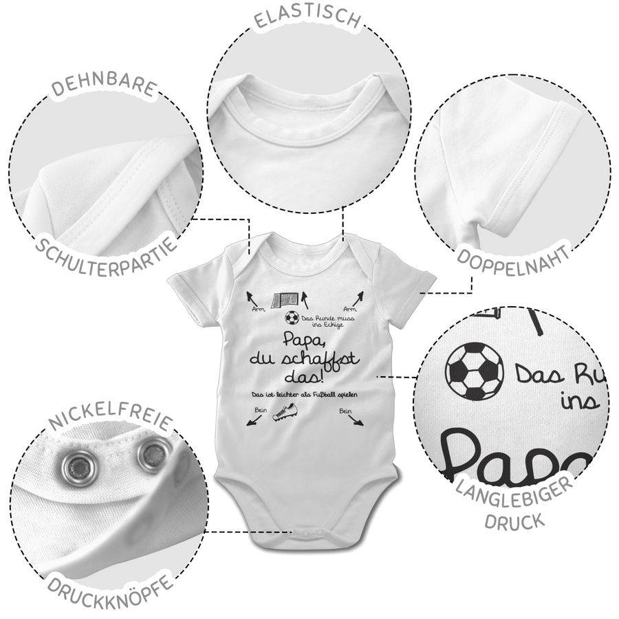 Shirtracer Papa du schaffst das Fußball - schwarz Shirts & Mehr Shirtracer Outlet