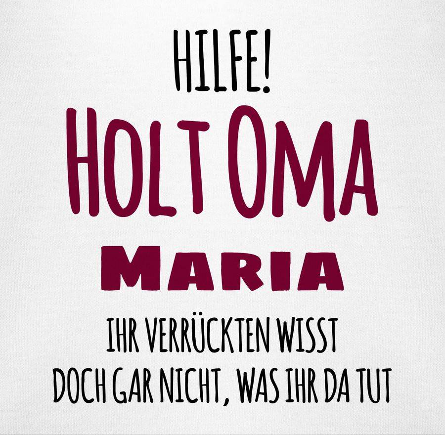 Shirtracer Hilfe Holt Oma - Geschenk zur Geburt Omi: Tshirt Turnbeutel Shirtracer Verkauf