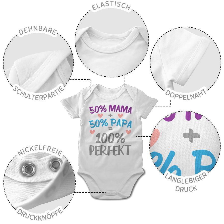 Shirtracer 50 % Mama 50 % Papa 100 % Perfekt Shirts & Mehr Shirtracer Angebote