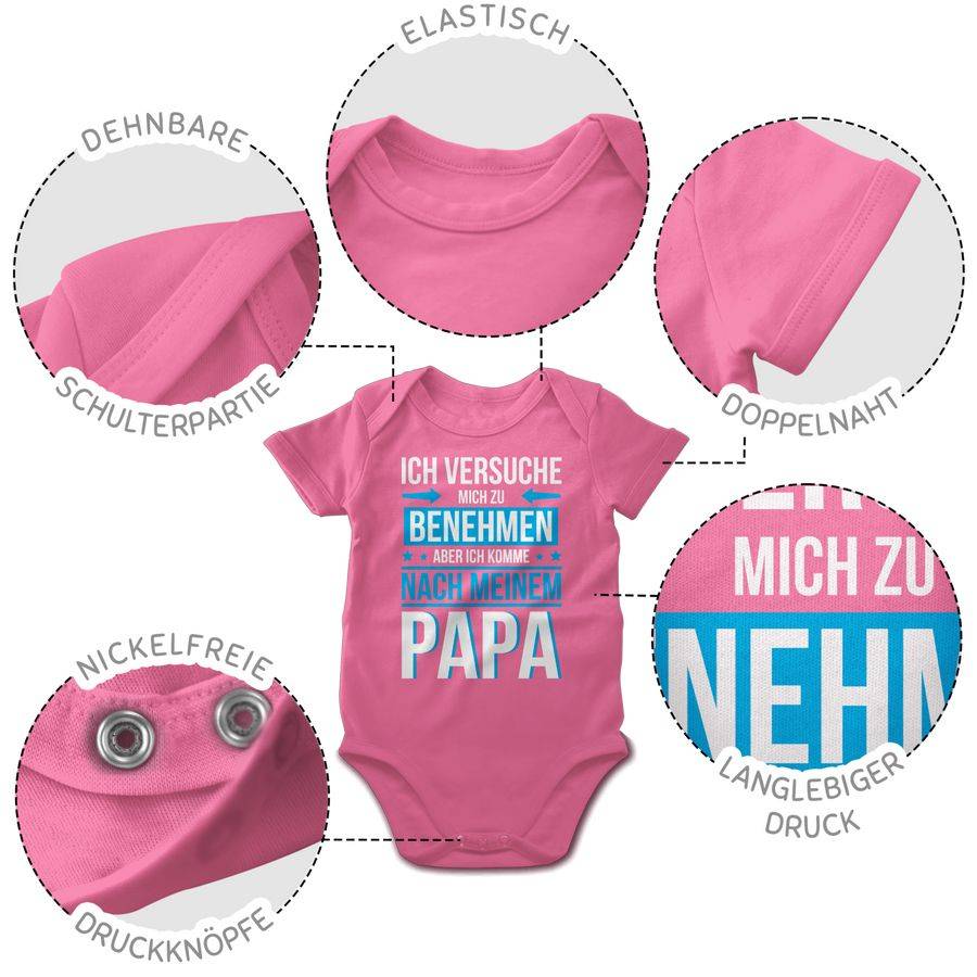 Shirtracer Ich versuche mich zu benehmen aber ich komme nach meinem Papa blau: Tshirt Rucks Shirtracer Flash Sale