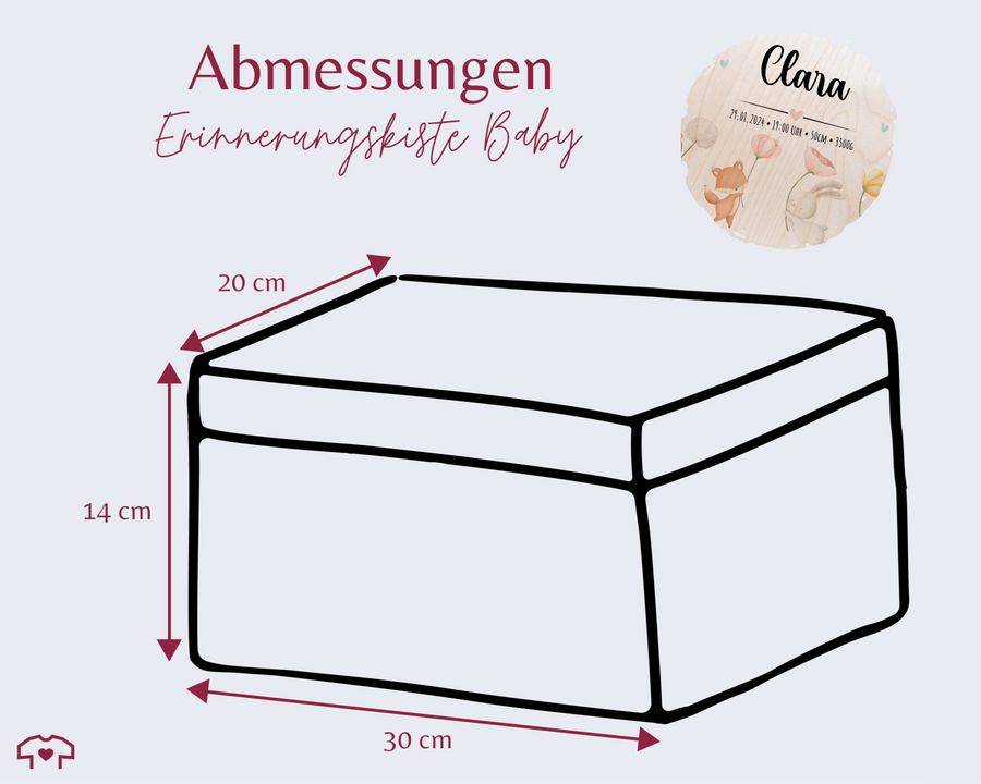 Shirtracer Erinnerungskiste Baby Personalisiert Erinnerungsbox Baby Erinnerungen Waldtiere Bär Fuchs Hase Eichhörnchen Shirtracer Online Outlet