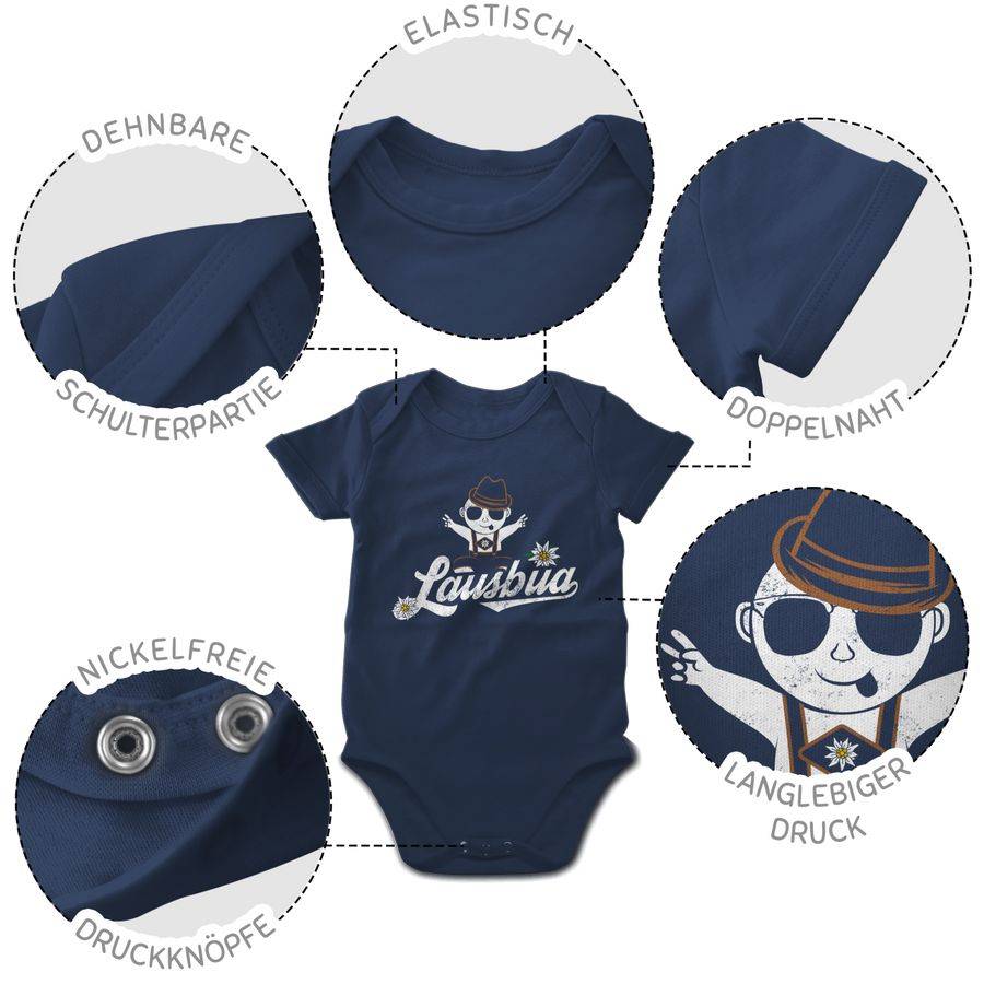 Shirtracer Lausbua Baby Vintage: T-Shirt Turnbeutel Shirtracer Tiefpreis
