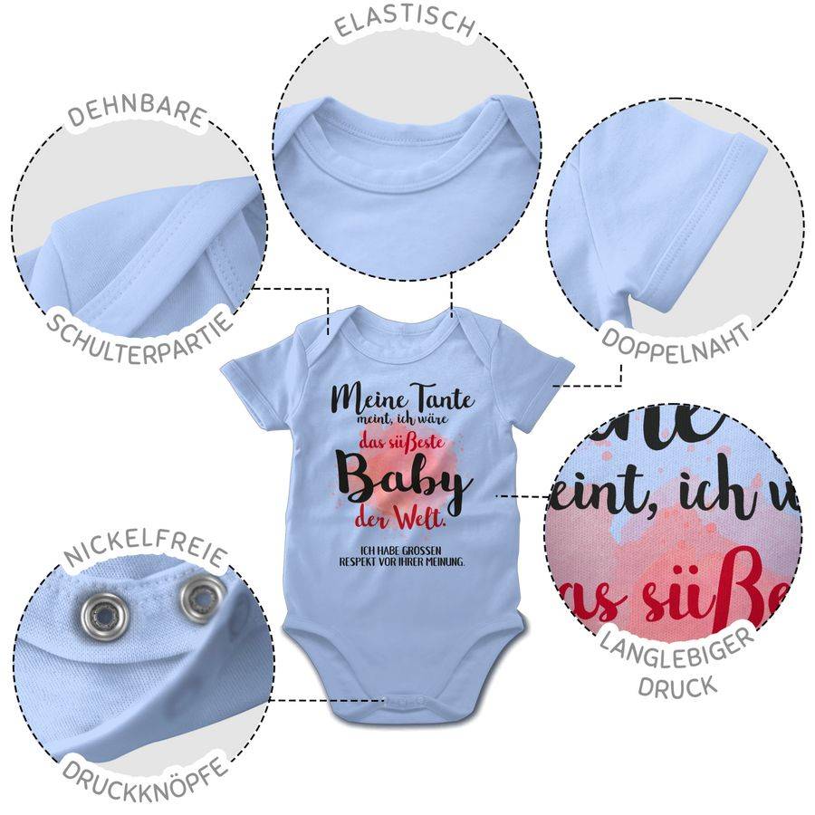 Shirtracer Meine Tante meint, ich wäre das süßeste Baby der Welt.: Tshirt Rucksack Shirtracer Bis zu 50% Rabatt