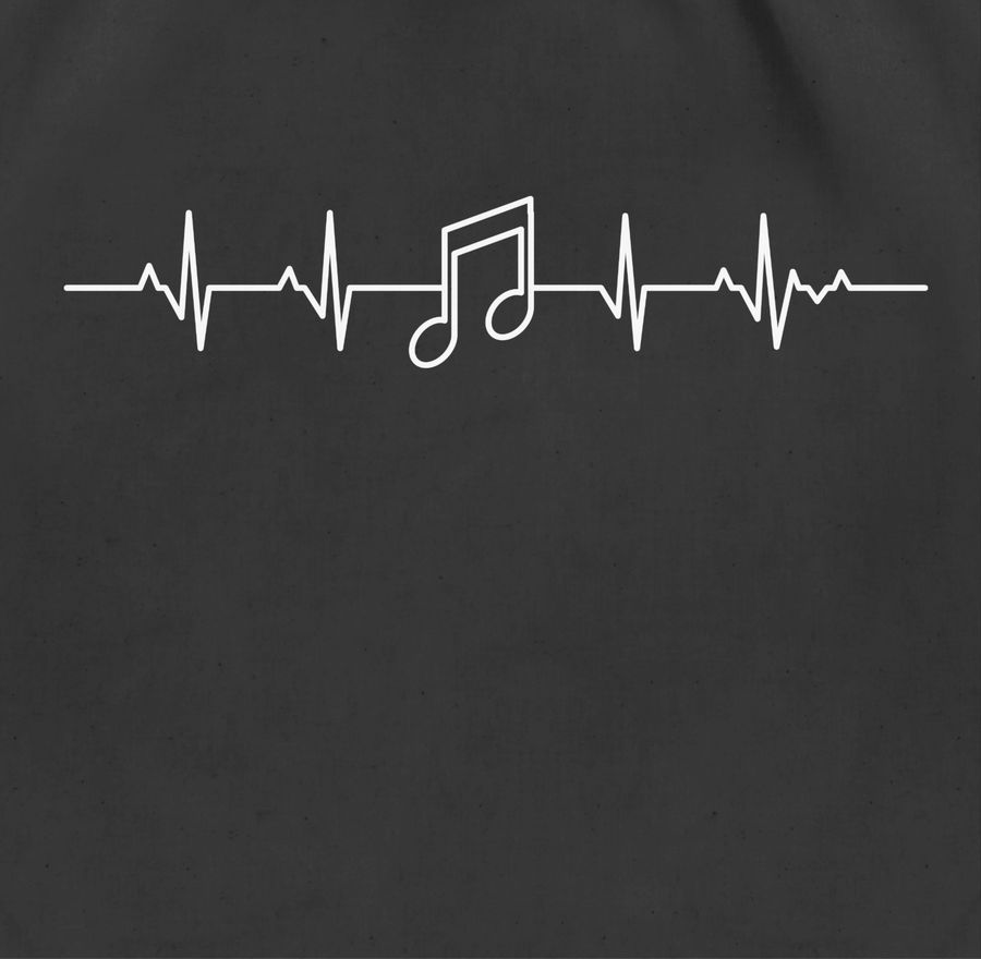 Shirtracer Herzschlag Musik Note: Tshirt Turnbeutel Shirtracer Discount Store für neue Produkte