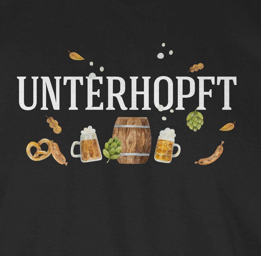Shirtracer Unterhopft - Schriftzug und Volksfest Symbole: T-Shirt Turnbeutel Shirtracer Riesige Rabatte