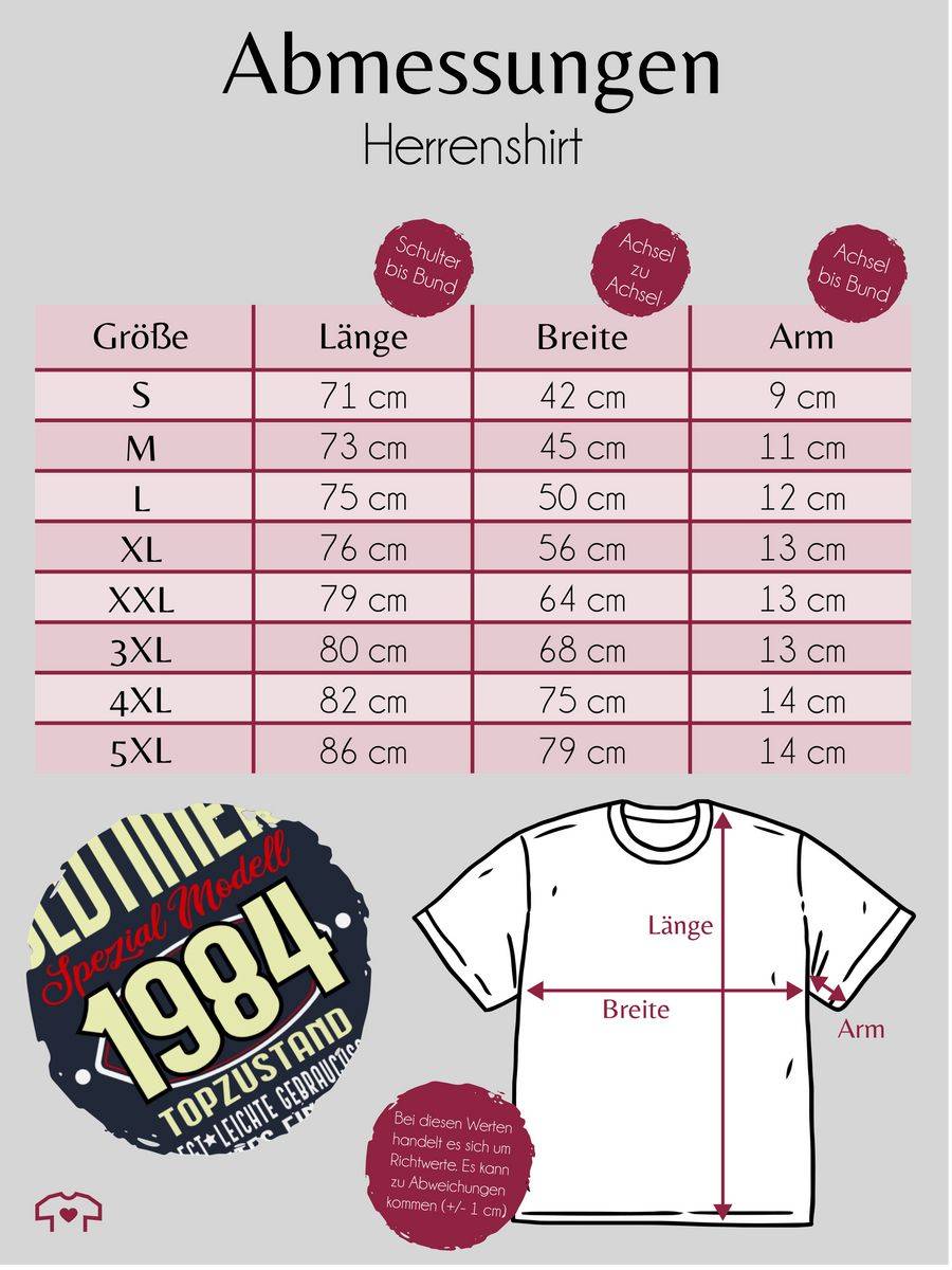 Shirtracer Oldtimer Spezial Modell 1984 Vierzigster Shirts & Mehr Shirtracer Angebote