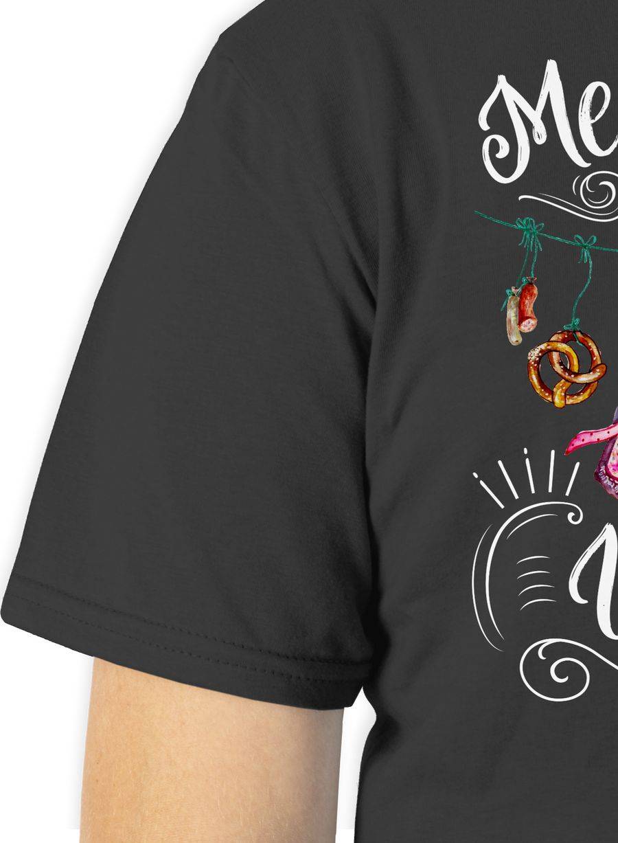 Shirtracer Mei Tracht is in da Wäsch - Wäscheleine - weißer Schriftzug: Tshirt Turnbeutel Shirtracer Valentinstagsangebot