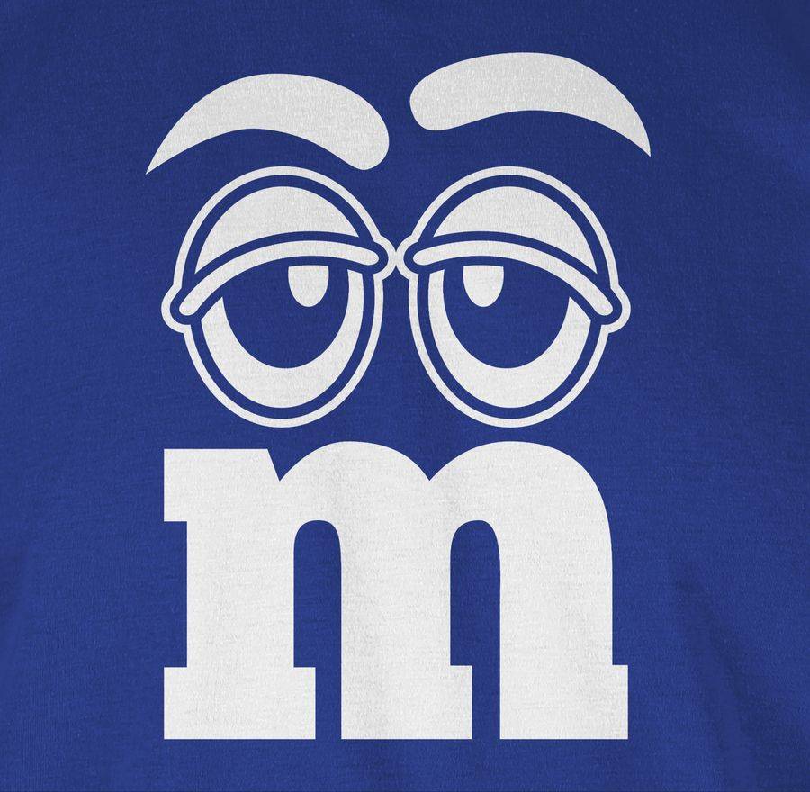Shirtracer Faschingskostüm Gruppen M&M Aufdruck Gesicht Shirts & Mehr Shirtracer Lagerräumung