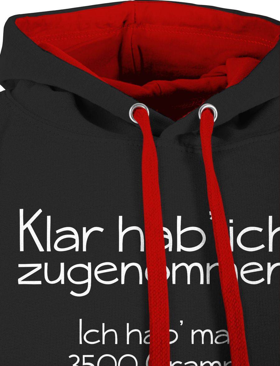 Shirtracer Klar hab' ich zugenommen: Tshirt Turnbeutel Shirtracer Sonderangebote