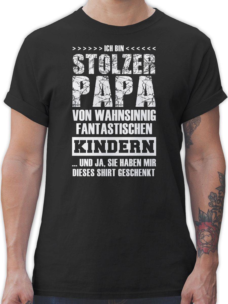 Shirtracer Stolzer Papa Fantastische Kinder: T-Shirt Gym Bag Shirtracer