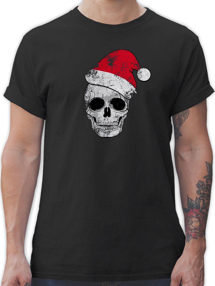 Shirtracer Totenkopf Weihnachtsmütze Vintage Shirts & Mehr Shirtracer Bis zu 50% Rabatt