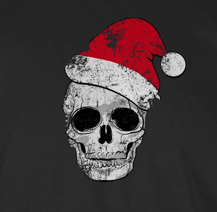 Shirtracer Totenkopf Weihnachtsmütze Vintage Shirts & Mehr Shirtracer Bis zu 50% Rabatt
