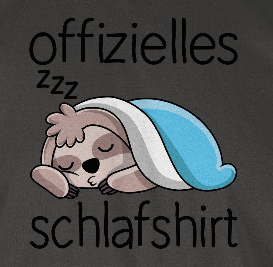 Shirtracer Offizielles Schlafshirt mit Faultier - schwarz Shirts & Mehr Shirtracer Discount Store für neue Produkte