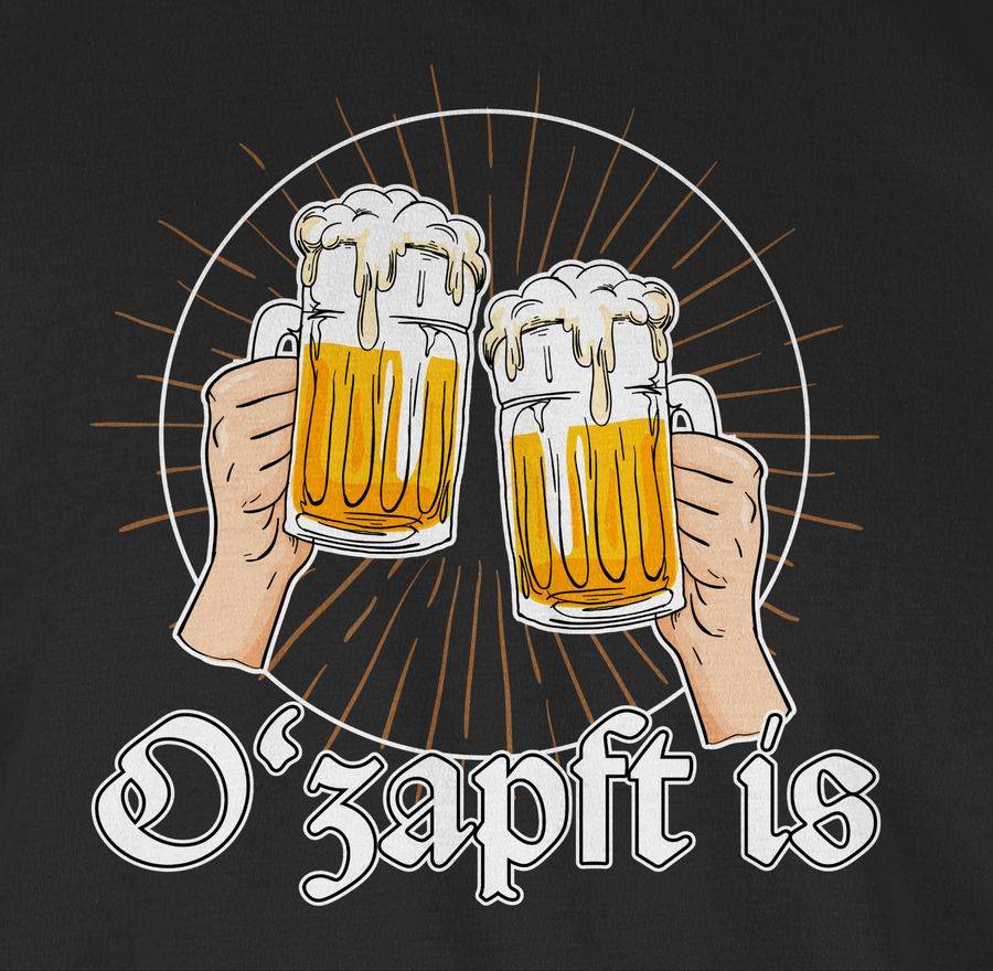 Shirtracer O Zapft is Bier O'zapft is Anstich Es ist angezapft: T-Shirt Rucksack Shirtracer Super Rabatt