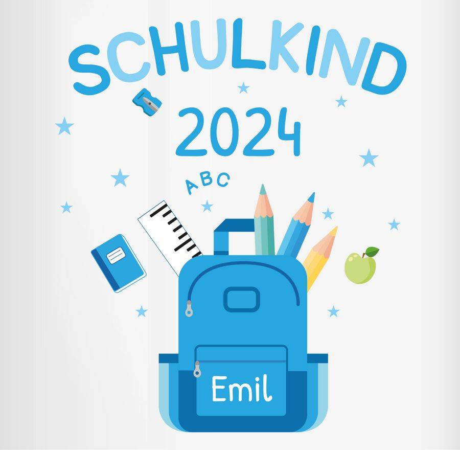 Shirtracer Schulkind 2024: T-Shirt Rucksack Shirtracer Schlussverkauf