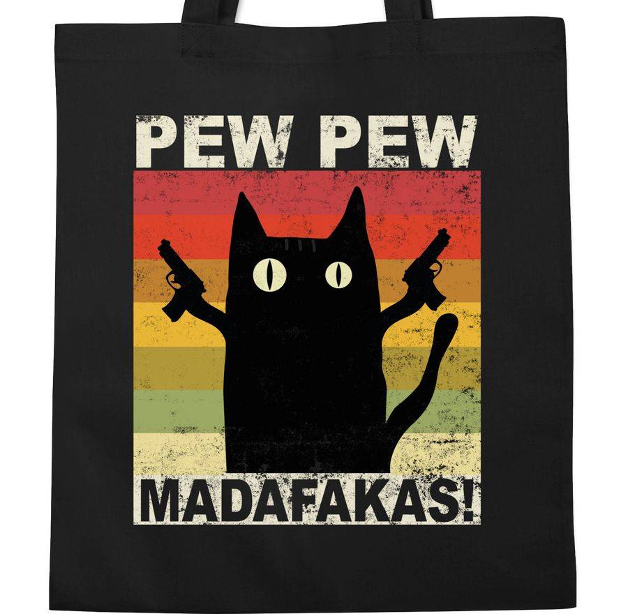 Shirtracer Pew Pew Madafakas Katze Vintage hell Shirts & Mehr Shirtracer Online Shopping