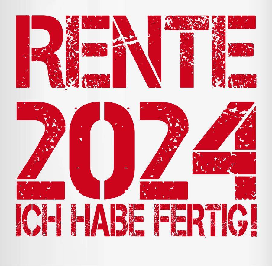 Shirtracer Rente 2024 - Ich habe fertig!: Tshirt Turnbeutel Shirtracer Weihnachtsangebot