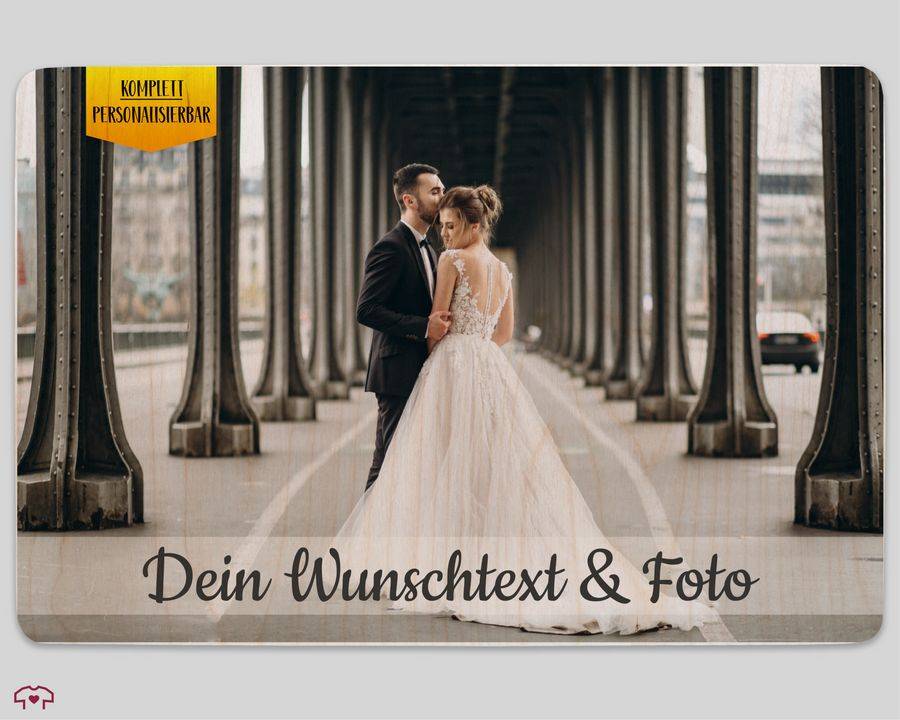 Shirtracer Hochzeitsbox Geschenkbox Hochzeit mit Foto und Namen Datum Erinnerungskiste Hochzeit Bilder Shirtracer Exklusive Angebote