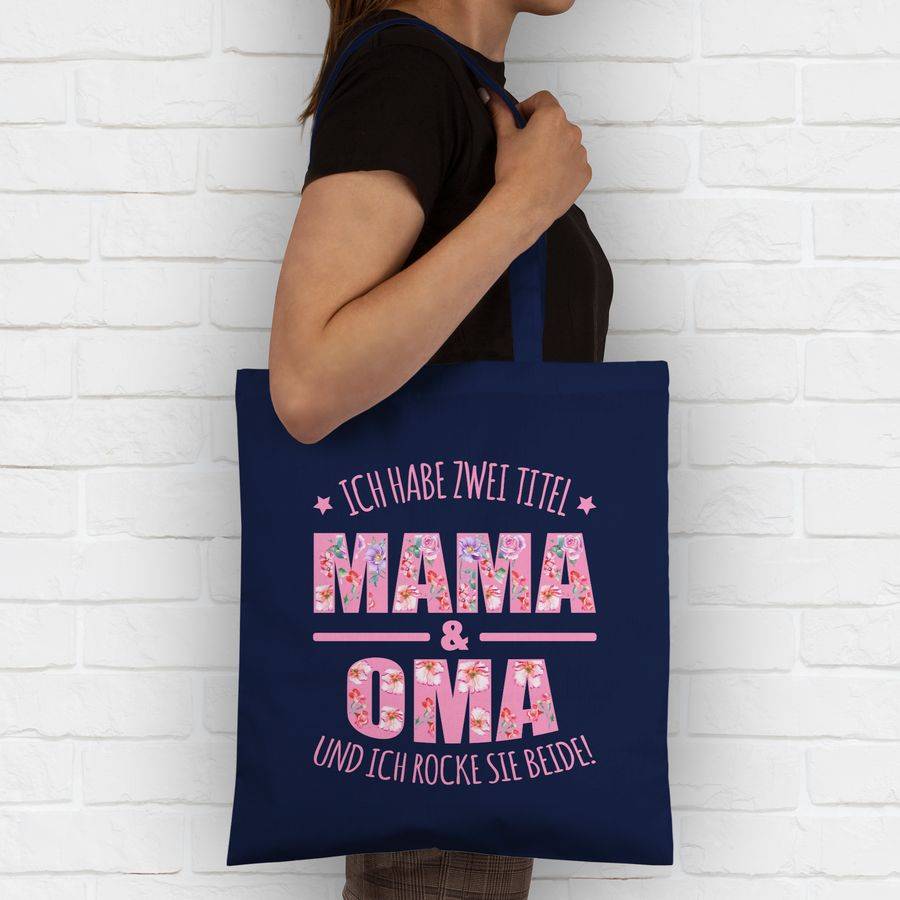 Shirtracer Ich habe zwei Titel: Mama & Oma und ich rocke sie beide floral rosa Shirts & M Shirtracer Bestseller